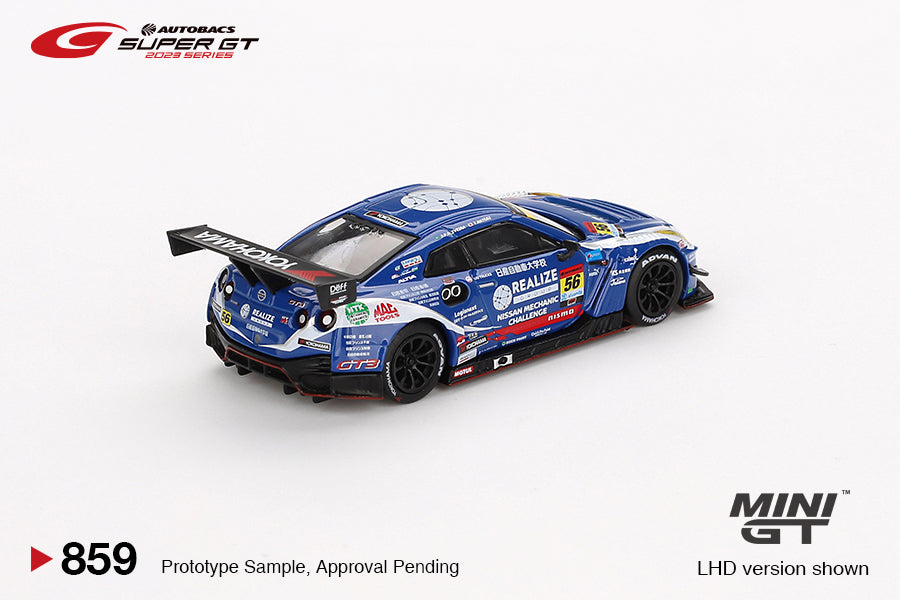 MINI GT Nissan GT-R NISMO GT3 #56 " REALIZE NISSAN MECHANIC CHALLENGE GT-R" 2023 SUPER GT SERIES