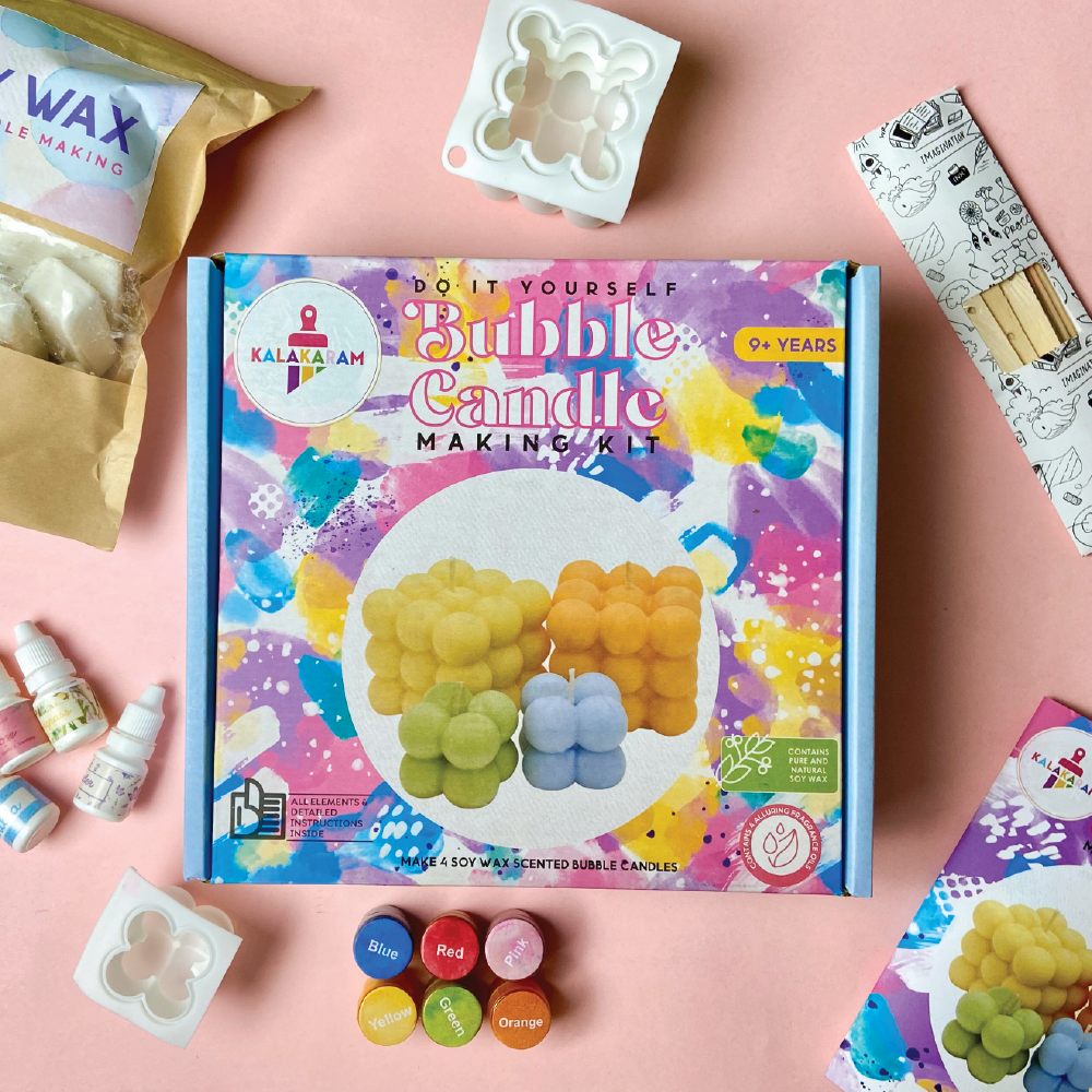 Kalakaram DIY Bubble Candle Making Kit