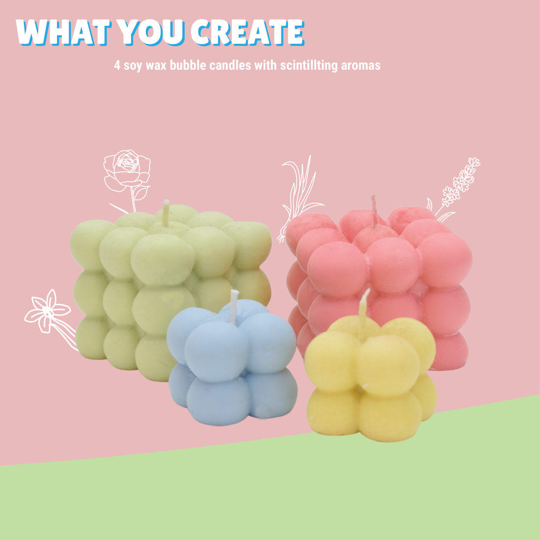 Kalakaram DIY Bubble Candle Making Kit