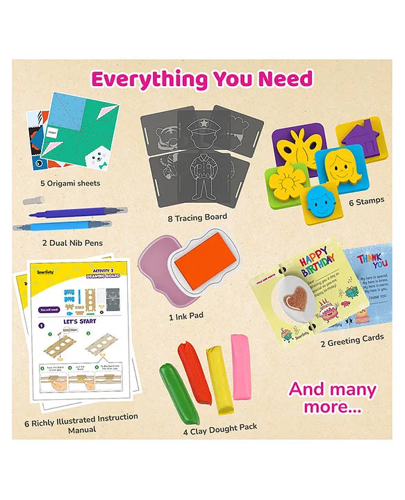 Smartivity 20 in 1 Art N Craft Kit for Boys & Girls - Multicolor