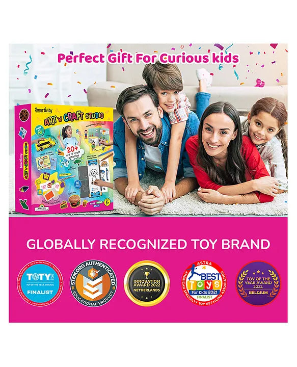 Smartivity 20 in 1 Art N Craft Kit for Boys & Girls - Multicolor