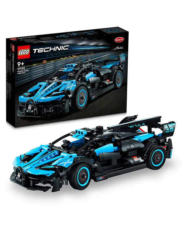 LEGO Technic Bugatti Bolide Agile Blue 42162 Building Toy Set for Kids Aged 9+