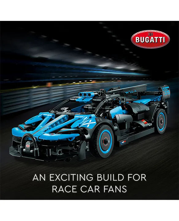 LEGO Technic Bugatti Bolide Agile Blue 42162 Building Toy Set for Kids Aged 9+