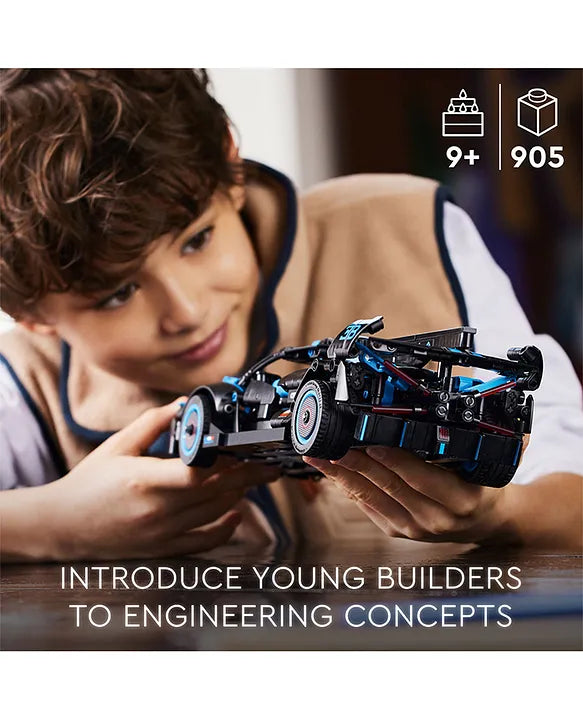 LEGO Technic Bugatti Bolide Agile Blue 42162 Building Toy Set for Kids Aged 9+