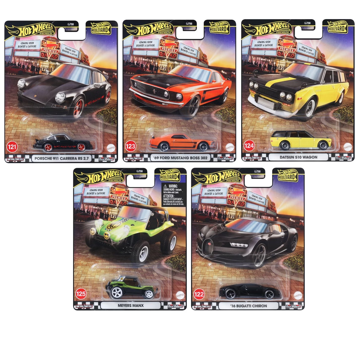 Hot Wheels Premium Boulevard 2025 Mix Complete 5-Pack