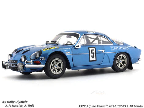 1972 Alpine Renault A110 1600S Olympia Rally 1:18 Solido diecast Scale Model collectible