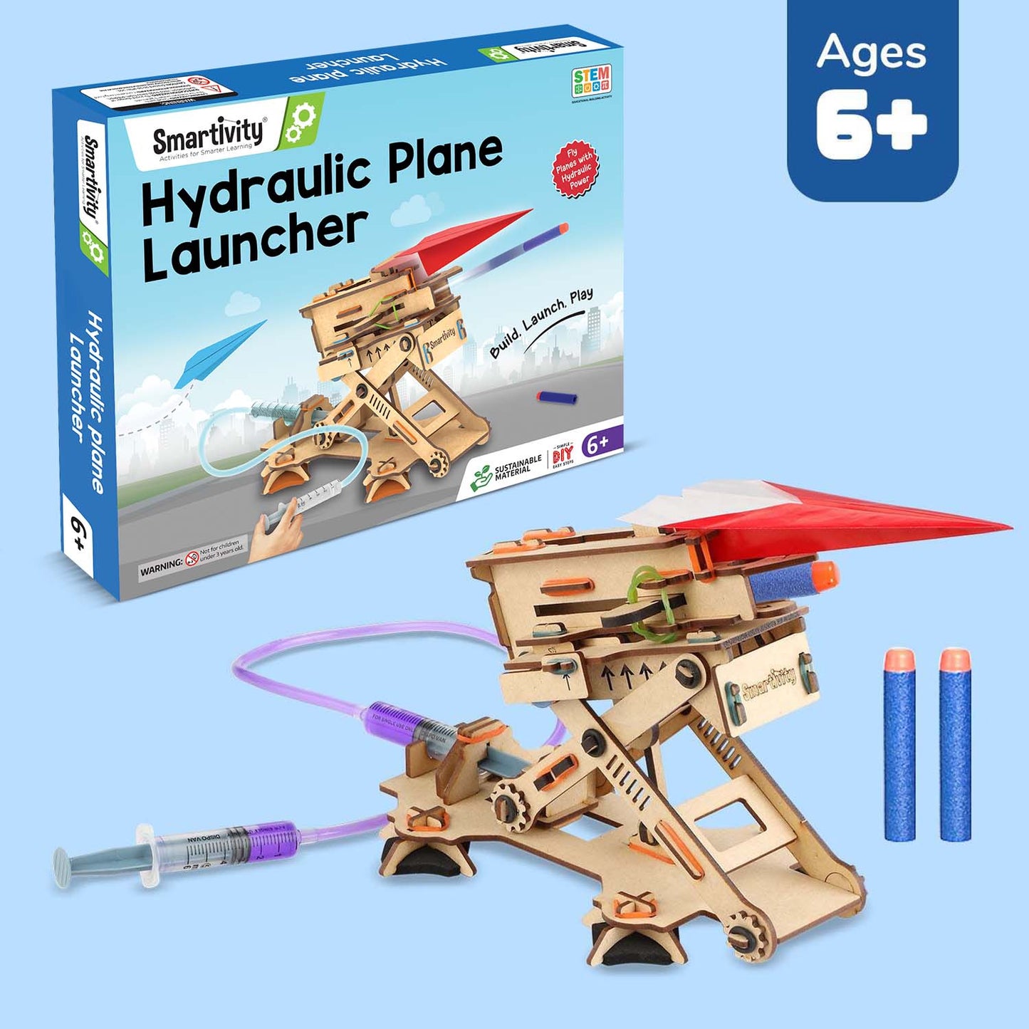 Hydraulic Plane Launcher | DIY STEM Construction Toy
