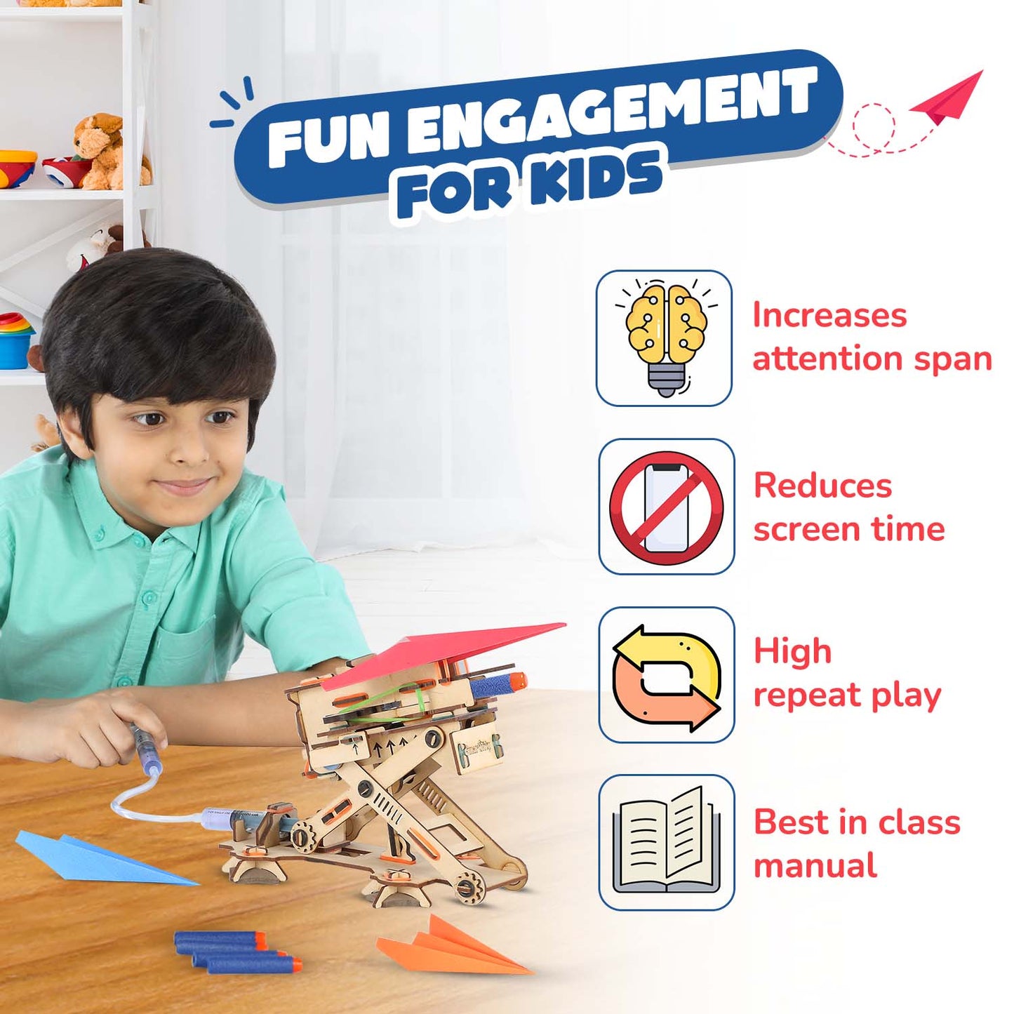 Hydraulic Plane Launcher | DIY STEM Construction Toy