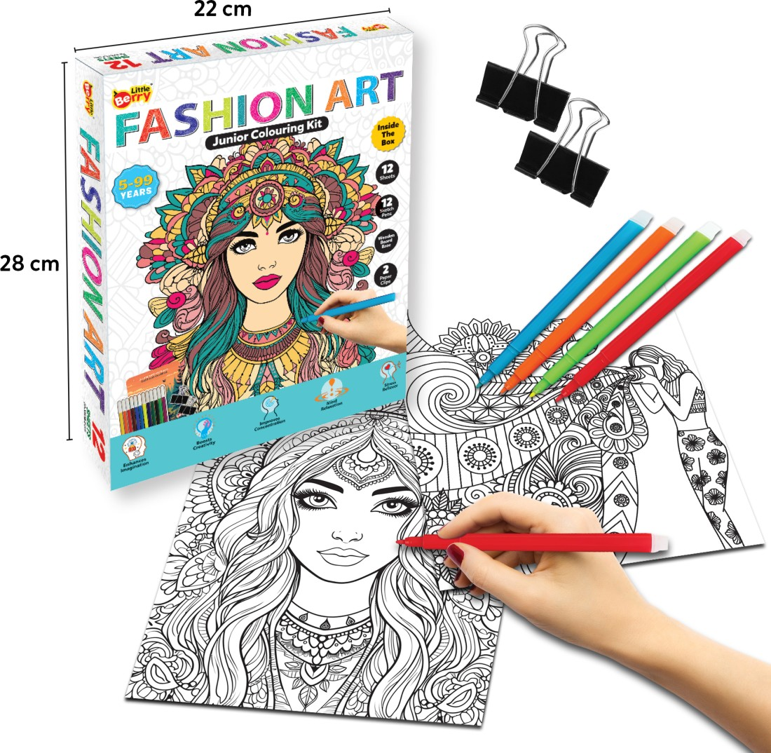 Little Berry Junior Fashion Mandala Art Colouring