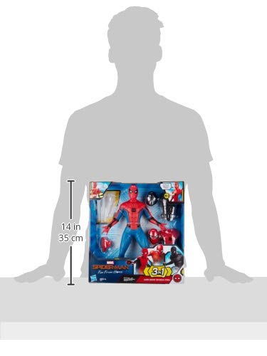 SPIDER-MAN Marvel Plastic Far From Home Deluxe 13-Inch-Scale Web Gear Action Figure With Sound Fx, Suit Upgrades, And Web Blaster Accessory - Multicolor