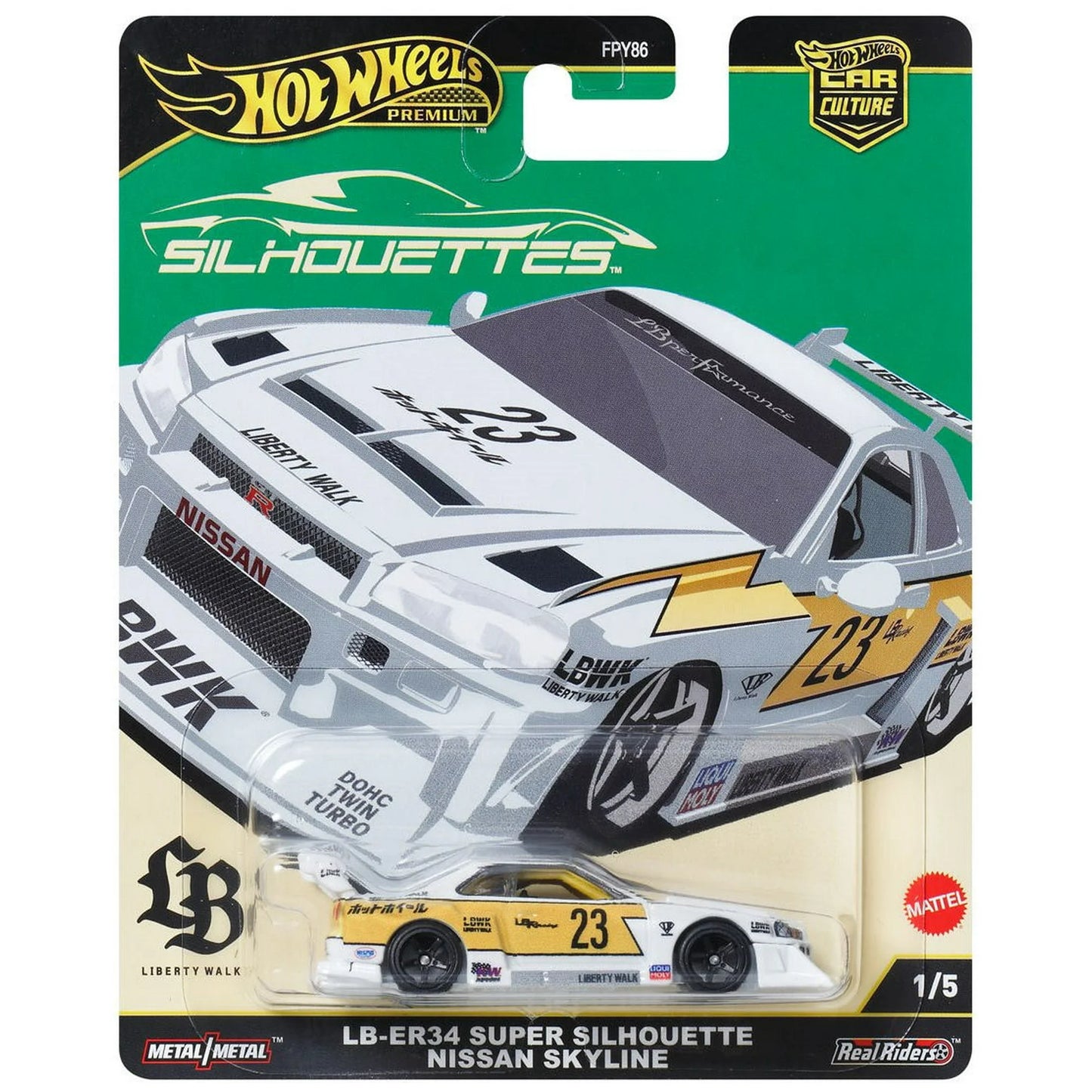 Hot Wheels Premium Car Culture Silhouettes LB-ER34 Super Silhoette Nissan Skyline