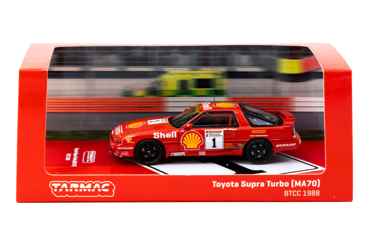 Tarmac Works Toyota Supra Turbo (MA70) - BTCC 1988 1:64 Scale Diecast Model Car