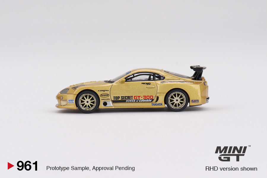 MINI GT Toyota Supra (A80) Top Secret GT-300 Top Secret Gold