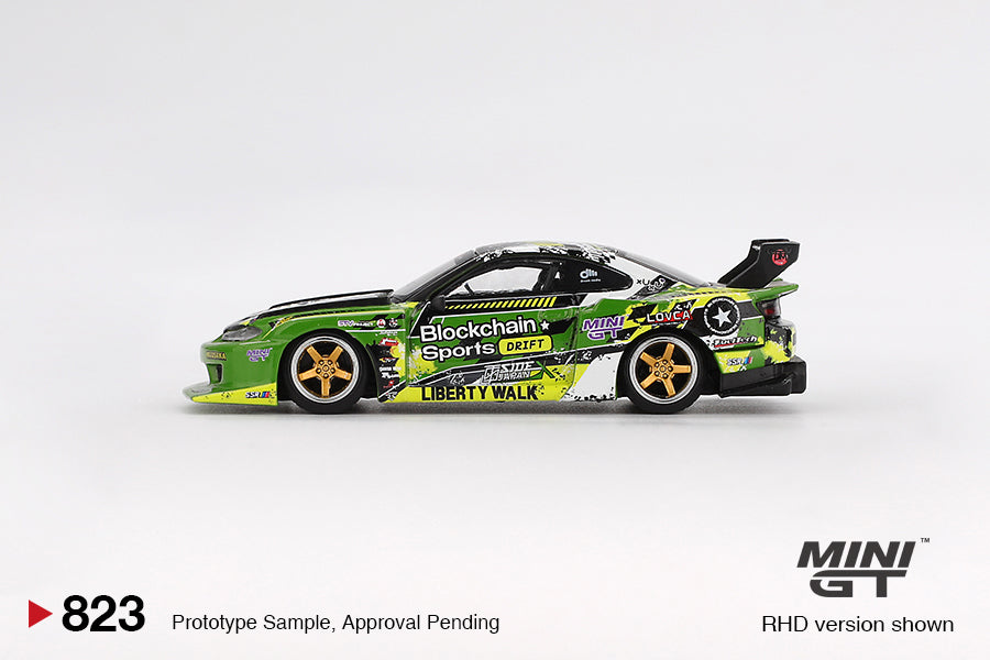 MINI GT Nissan LB-Super Silhouette S15 SILVIA #555 V2 2024 Formula Drift Japan