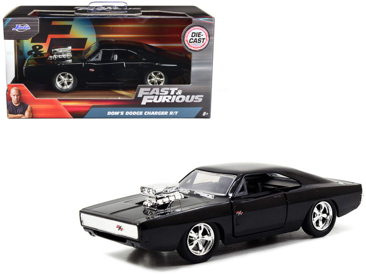 Jada Dom's Dodge Charger R/T Matt Black "Fast & Furious" Movie 1/32 Diecast Mode