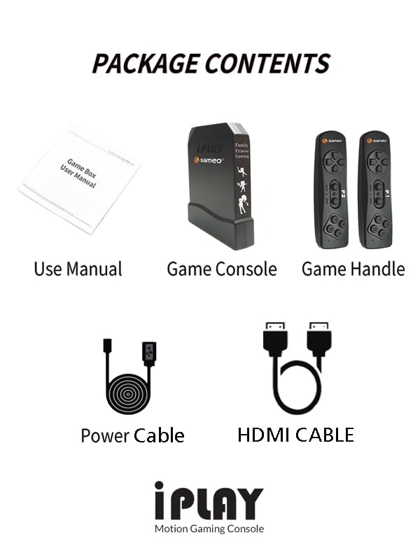 Sameo I-Play 32-Bit Motion Video Gaming Console for TV, 1036 Built In Games, 5Y+