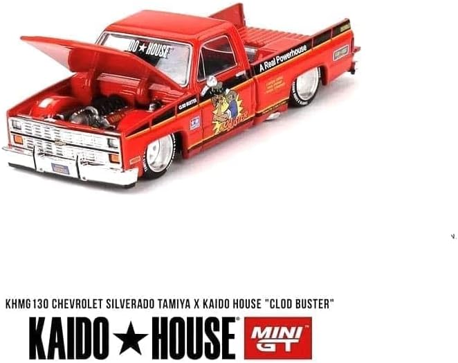 Kaido House x Mini GT 1:64 Silverado Tamiya x Kaido House CLOD Buster Orange KHMG130