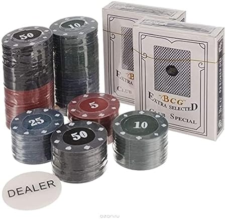 RSAAUD® Poker Chip Set with Case, Casino Poker Chips