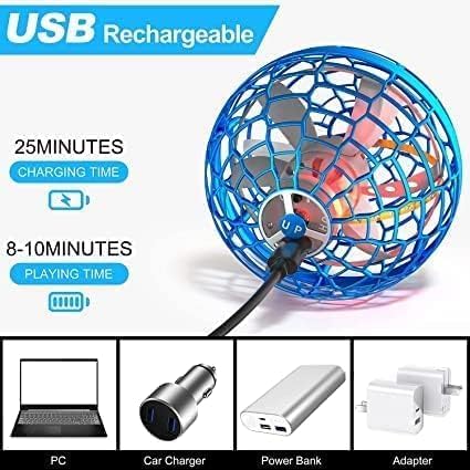 Flying Ball Boomerang Magic Balls Flying Spinner Fidget Toys Children USB Rechargeable Built-in RGB Lights 360?Rotating Magic Controller, Multicolor