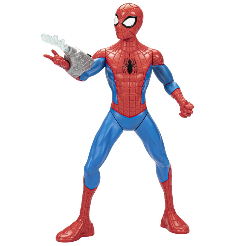 Marvel Spider-Man Thwip Action Figure, 13-Inch-Scale Action Figure, Super Hero Toys for Kids, Ages 5 and Up, Web Blaster Accessories Included
