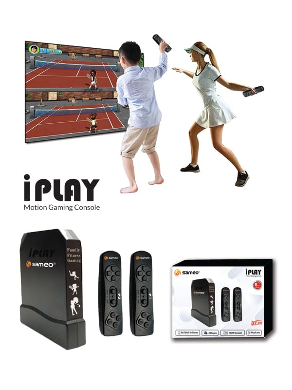 Sameo I-Play 32-Bit Motion Video Gaming Console for TV, 1036 Built In Games, 5Y+
