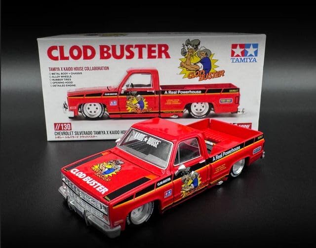 Kaido House x Mini GT 1:64 Silverado Tamiya x Kaido House CLOD Buster Orange KHMG130