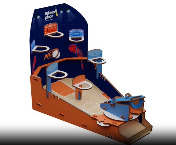 ThinkerPlace Nerf DIY Basketball Frenzy | Build & Play