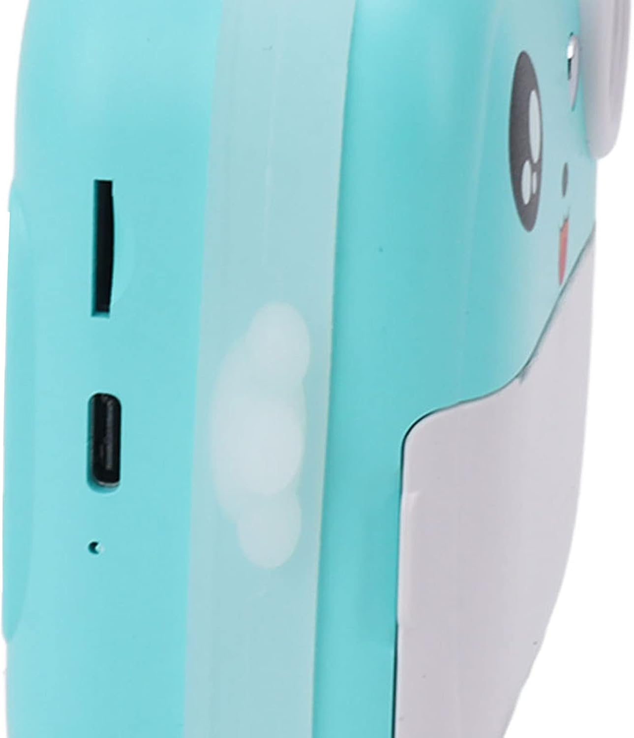 BROLEO Child Selfie Camera Toy, Automatic Focusing Children Digital Print Camera with 3 Rolls Print Paper for Gift (Turquoise)