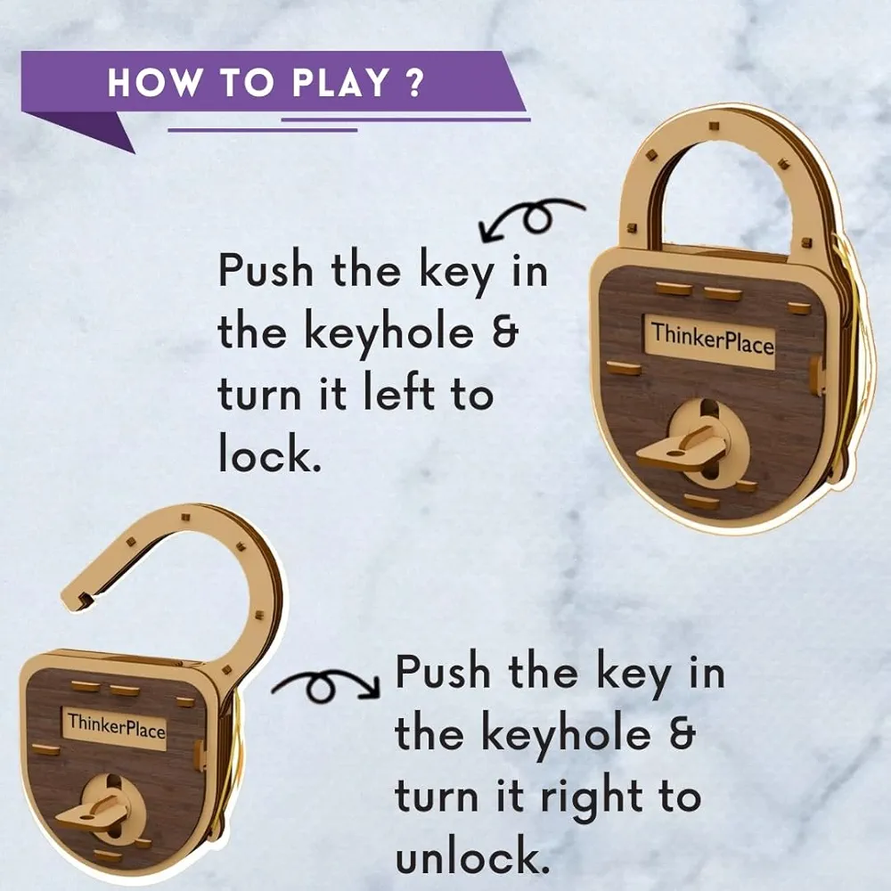 Thinker Place DIY Lock & Key Toy for Kids