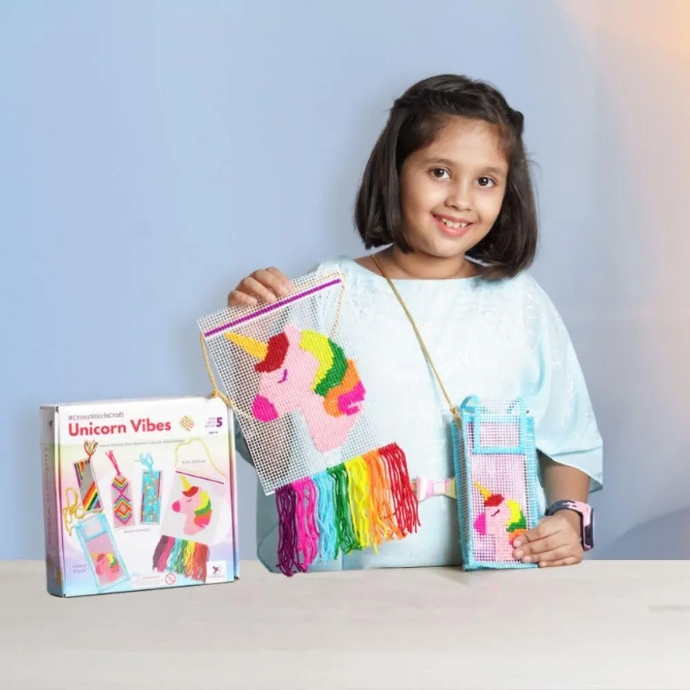 TOYKRAFTT Cross Stitch Craft| Embroidery Kit| Do It Yourself Craft Activity Kit for Girls