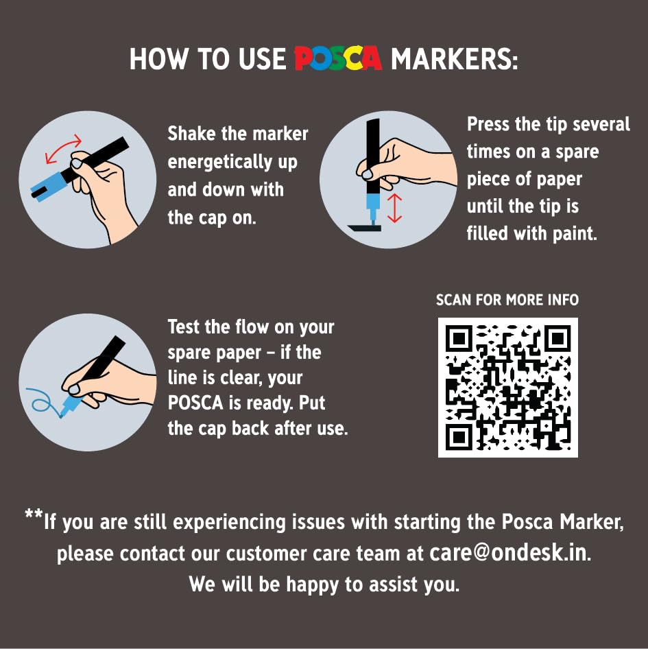 POSCA 5M 1.8-2.5mm Markers (8 Colors- 8 Pcs)