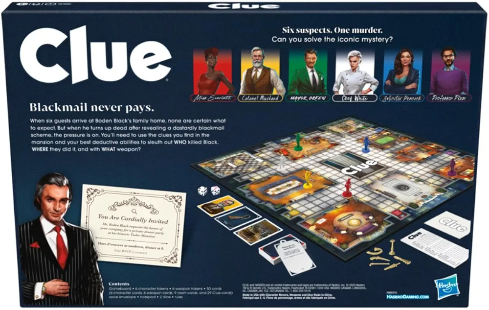 Hasbro Gaming Clue Board Game Detective Games