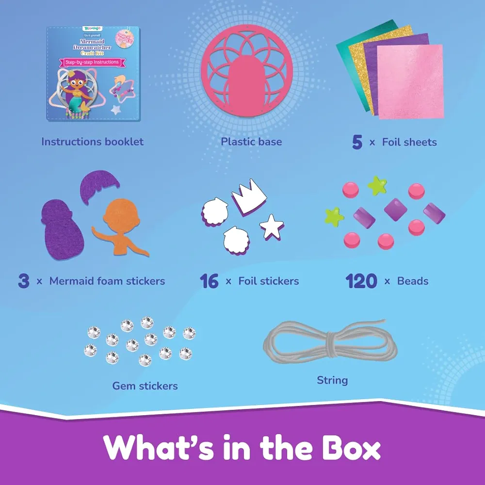 Bloomingo Art & Craft Kit-Mermaid Dreamcatcher