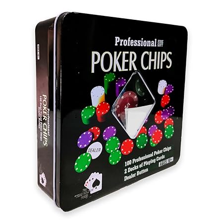 RSAAUD® Poker Chip Set with Case, Casino Poker Chips