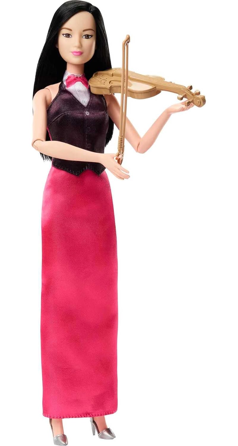 Barbie Doll & Accessories, Career Violinist Musician Doll with Violin and Bow