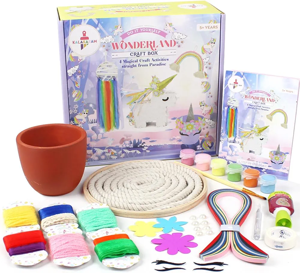 Kalakaram DIY Wonderland Unicorn Art & Craft Kit, Birthday Gift Craft Box