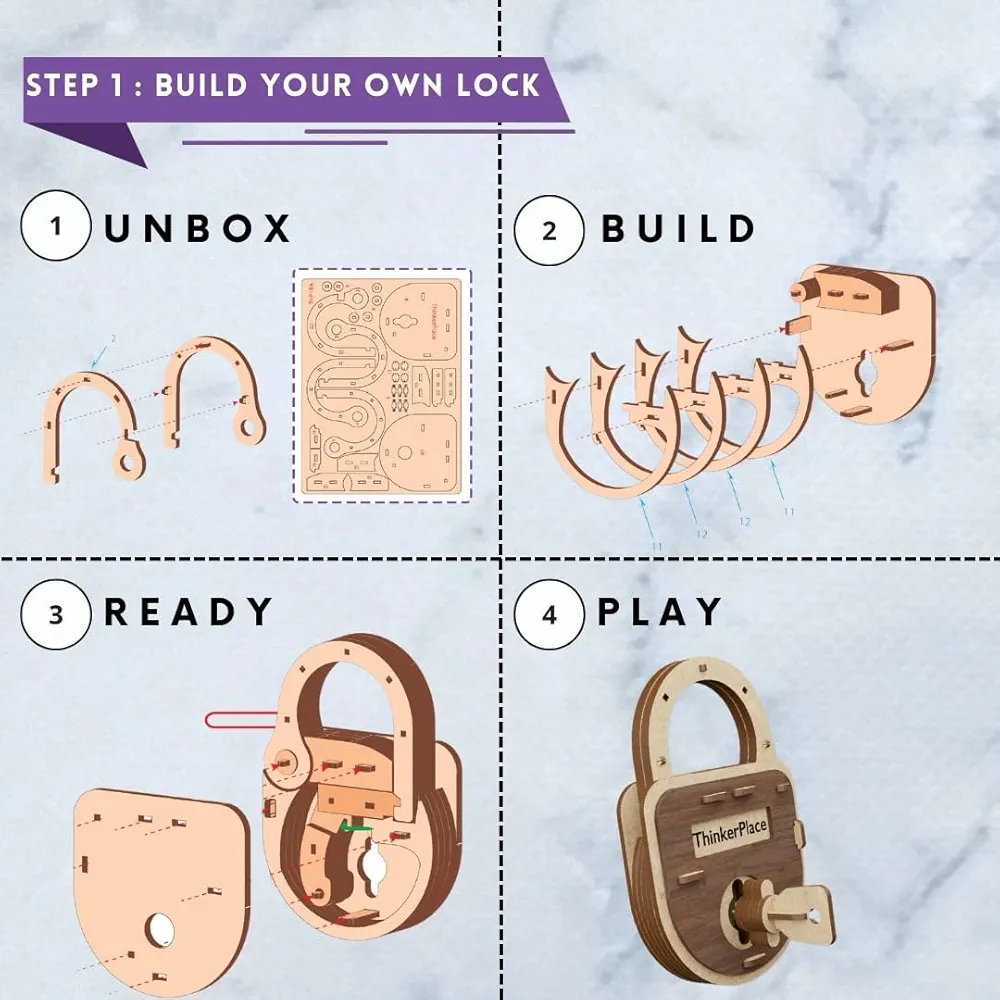 Thinker Place DIY Lock & Key Toy for Kids