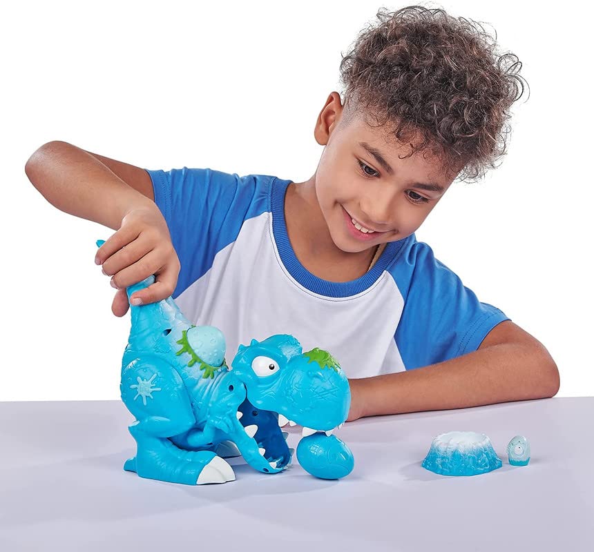 Dino Ice Age Ice Rex Playset Series 3 T-Rex Toy Set by ZURU with Accessories, Tyrannosaurus Rex Collectible Toy for Boys Kids Gift Set, Cyan