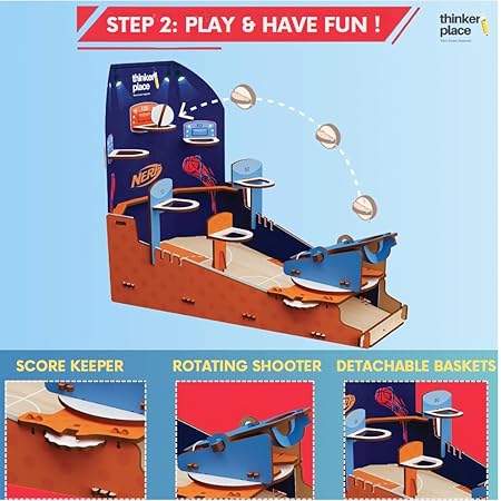 ThinkerPlace Nerf DIY Basketball Frenzy | Build & Play