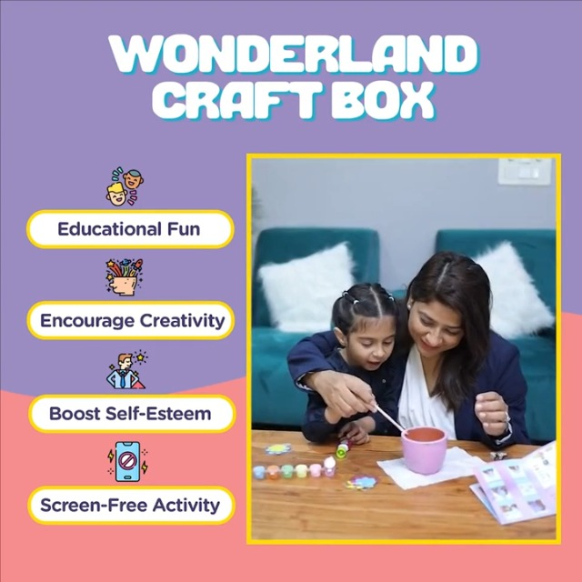 Kalakaram DIY Wonderland Unicorn Art & Craft Kit, Birthday Gift Craft Box