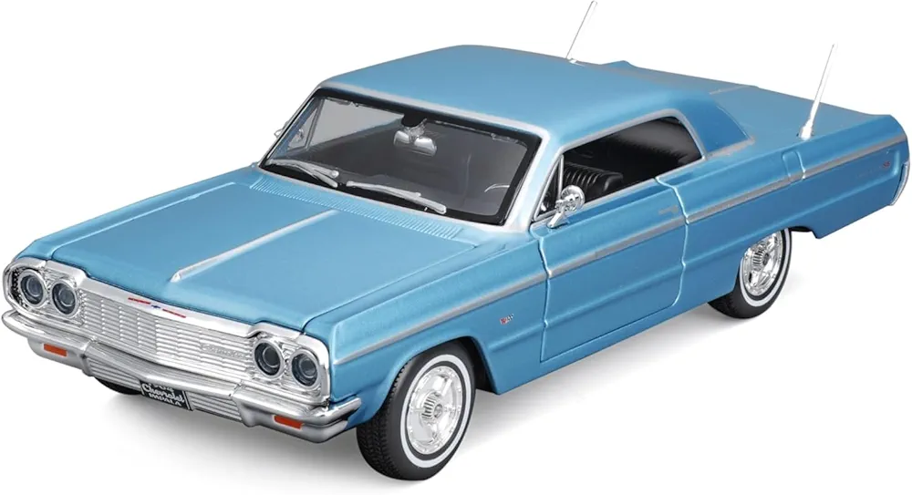 Maisto Chevrolet Impala SS Car Model 1964 (Blue)