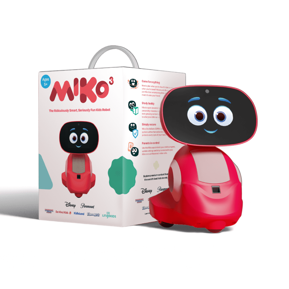Miko 3: AI-Powered Smart Robot for Kids | STEAM Learning & Educational Robot | Interactive Robot with Learning apps & Unlimited Games | Birthday Gift for Girls & Boys Aged 5-12| Red
