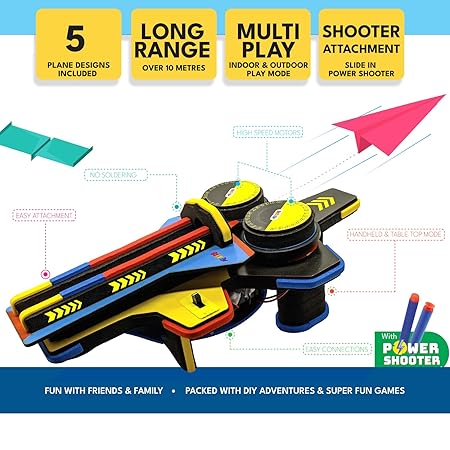 Be Cre8v Motorized Plane Launcher & Power Shooter Kit