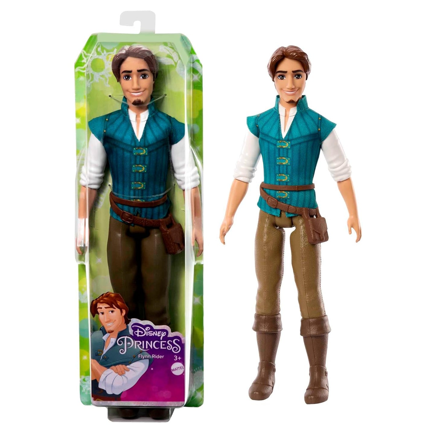 Disney Princess Toys, Posable Flynn Rider Fashion Doll in Signature Look Inspired by The Movie Tangled, Gifts for Kids