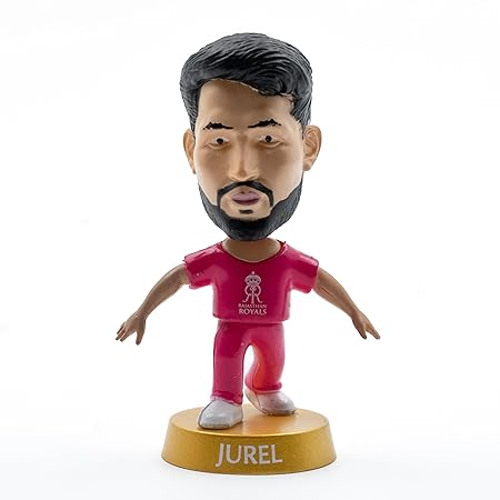 Cricket Icons Action Figure Dhruv Jurel Rajasthan Royal Collectible Miniature, IPL Edition with 360° Rotatable Head, RR Cricket Player for Fans & Kids, Collectors Pack of 1