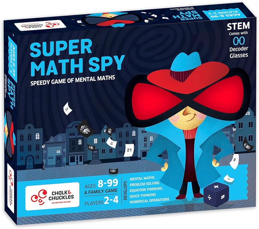 Chalk and Chuckles Super Math Spy Board Game