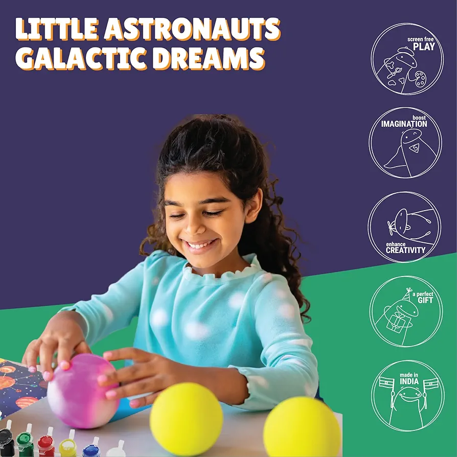Kalakaram DIY Solar System Kit, Paint and Assemble Solar System Model Kit
