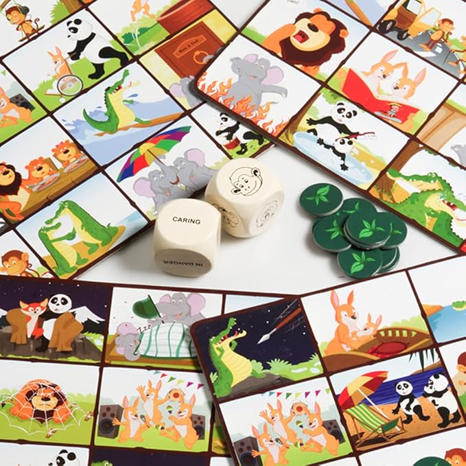 Chalk and Chuckles A Day in The Jungle Picture Bingo Game