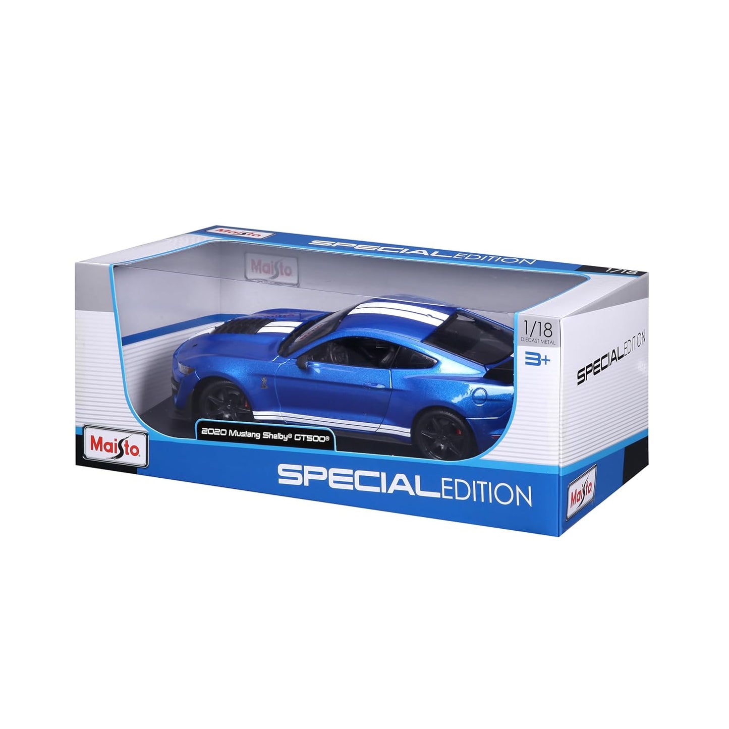 Maisto 2020 Shelby Gt500 Mustang Blue 1/18