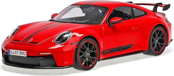 Porsche 911 992 GT3 Coupe Red with Stripes New Generation from 2019 Version from 2022 1/18